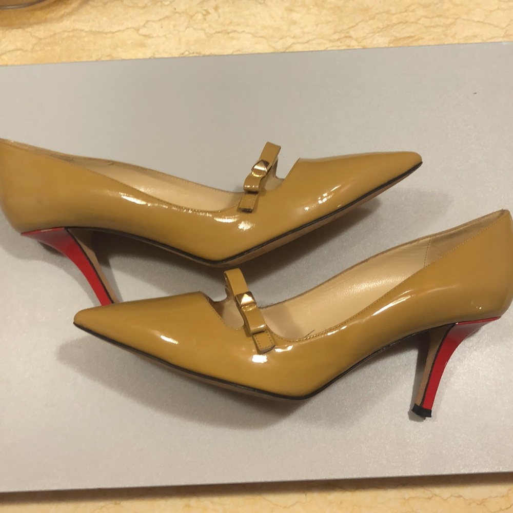 Kate Spade Patent Heels-Tan - Picture 11 of 12